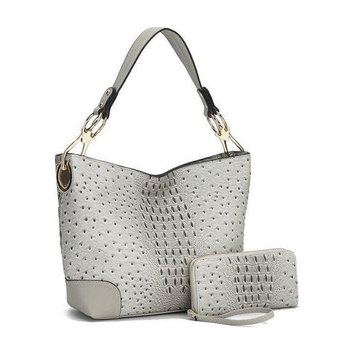 Load image into Gallery viewer, MKF Collection Wandy Soft Vegan Leather Hobo &amp; Wallet Set by Mia K
