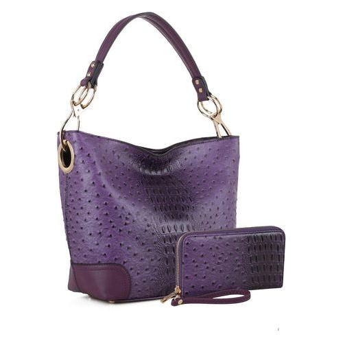 Load image into Gallery viewer, MKF Collection Wandy Soft Vegan Leather Hobo &amp; Wallet Set by Mia K
