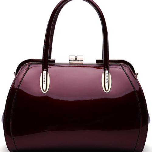 Load image into Gallery viewer, Marlene Patent Satchel Handbag
