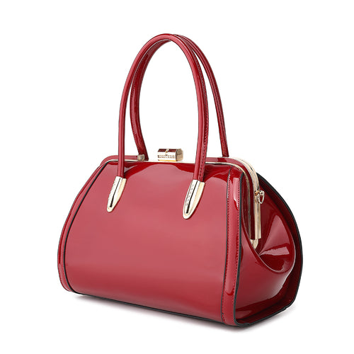 Marlene Patent Satchel Handbag