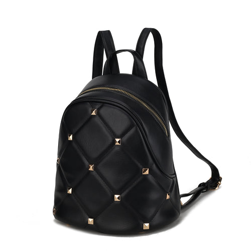 Load image into Gallery viewer, Hayden Quilted Vegan Leather with Studs Womens Backpack
