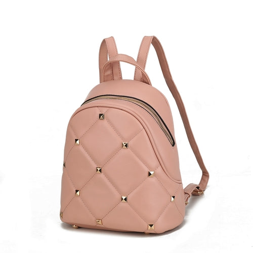 Load image into Gallery viewer, Hayden Quilted Vegan Leather with Studs Womens Backpack
