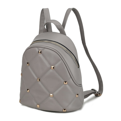 Load image into Gallery viewer, Hayden Quilted Vegan Leather with Studs Womens Backpack
