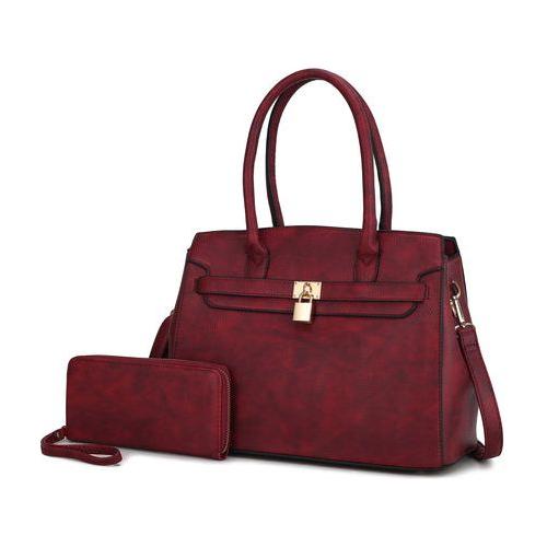 Load image into Gallery viewer, Bruna Satchel Bag with Matching Wallet – Elegance Redefined
