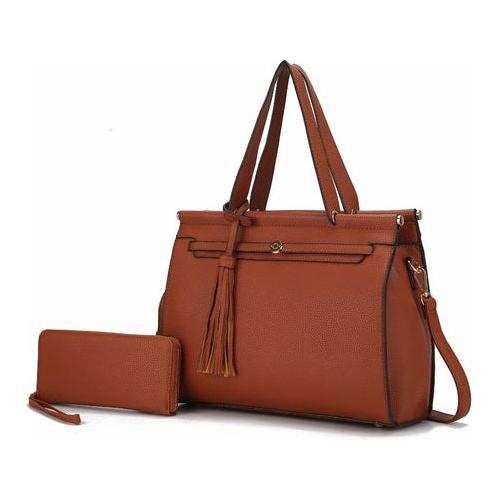 Load image into Gallery viewer, Shelby Satchel Handbag  with Wallet Vegan Leather Women
