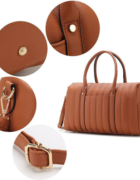 Luana Quilted Vegan Leather Women Duffle Bag - A Luxurious Travel Companion