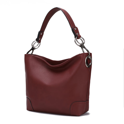 Load image into Gallery viewer, MKF Collection Emily Soft Vegan Leather Hobo Handbag by Mia K
