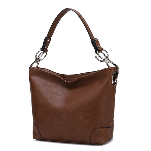 Load image into Gallery viewer, MKF Collection Emily Soft Vegan Leather Hobo Handbag by Mia K
