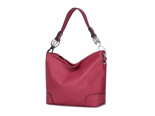 Load image into Gallery viewer, MKF Collection Emily Soft Vegan Leather Hobo Handbag by Mia K
