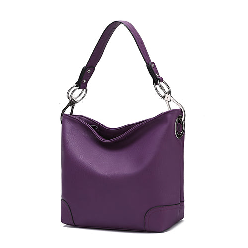 Load image into Gallery viewer, MKF Collection Emily Soft Vegan Leather Hobo Handbag by Mia K
