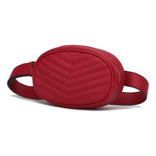 Load image into Gallery viewer, Fatima Quilted Chevron Women Belt Bag - Luxe Charm Redefined
