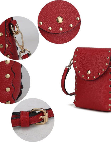 Filomena Vegan Leather Womens Crossbody - A Luxurious Statement Piece