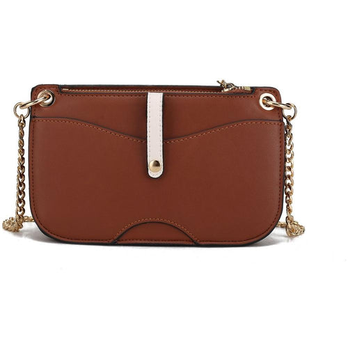 Load image into Gallery viewer, Jill Vegan Leather Women Color Block Crossbody Bag
