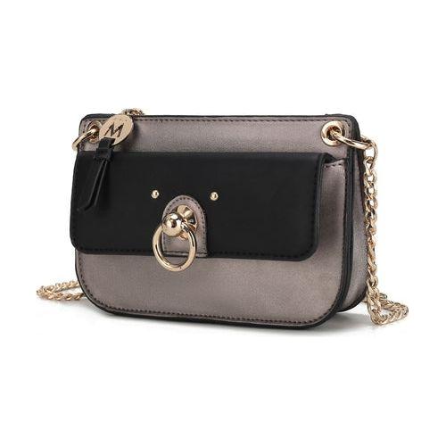 Load image into Gallery viewer, Jill Vegan Leather Women Color Block Crossbody Bag
