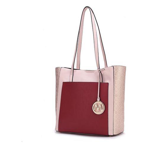 Mia K Leah Vegan Leather Color-Block Women Tote Bag