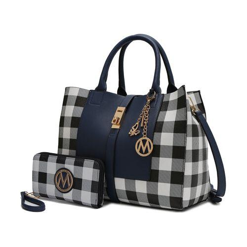 Load image into Gallery viewer, Yuliana Checkered Satchel Bag with Wallet
