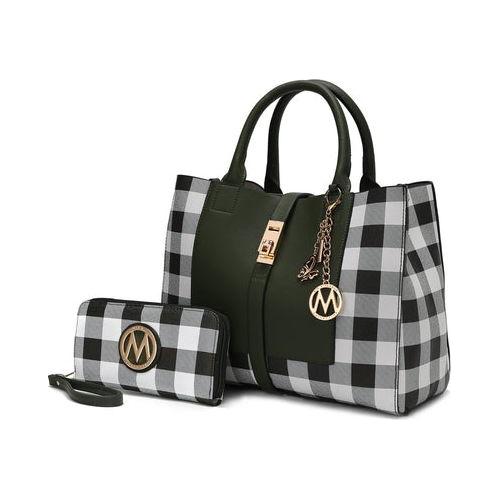 Load image into Gallery viewer, Yuliana Checkered Satchel Bag with Wallet
