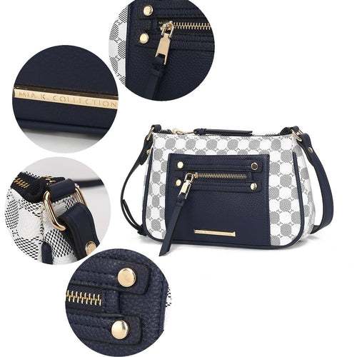 Load image into Gallery viewer, MKF Collection Essie Circular Print Vegan Leather Crossbody Bag
