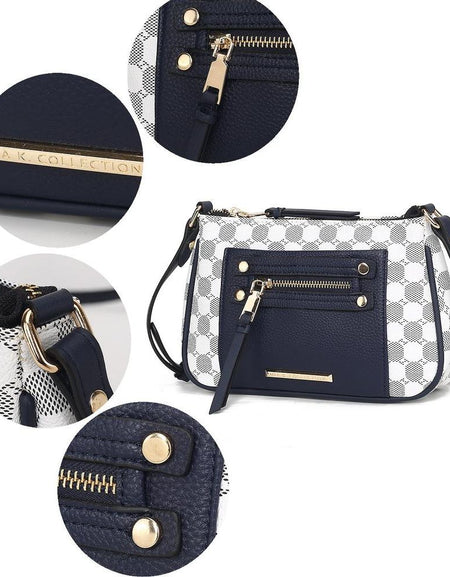 MKF Collection Essie Circular Print Vegan Leather Crossbody Bag