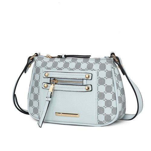 Load image into Gallery viewer, MKF Collection Essie Circular Print Vegan Leather Crossbody Bag by Mia
