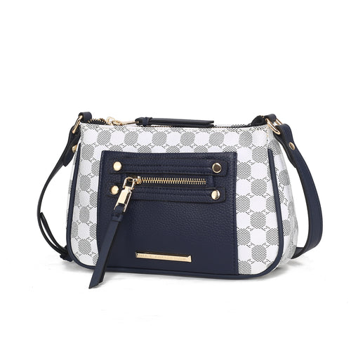 Load image into Gallery viewer, MKF Collection Essie Circular Print Vegan Leather Crossbody Bag by Mia
