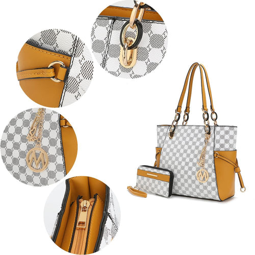 Load image into Gallery viewer, Xenia Circular Print Tote Bag with Wallet
