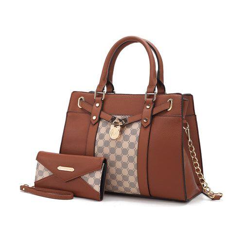 Load image into Gallery viewer, Christine Circular Print Vegan Leather Women Satchel Bag witch
