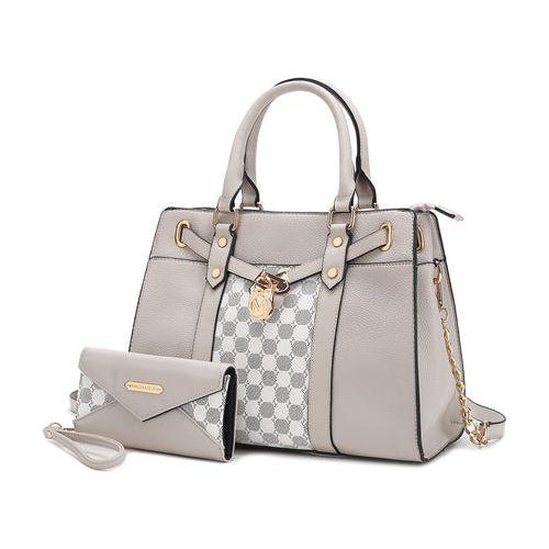 Load image into Gallery viewer, Christine Circular Print Vegan Leather Women Satchel Bag witch
