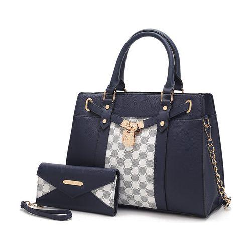 Load image into Gallery viewer, Christine Circular Print Vegan Leather Women Satchel Bag witch
