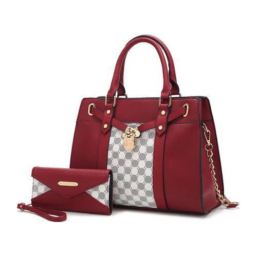 Load image into Gallery viewer, Christine Circular Print Vegan Leather Women Satchel Bag witch
