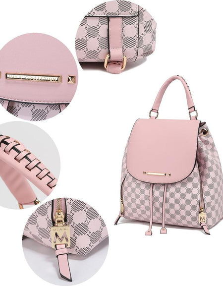 Kimberly Backpack Circular Print Tote Bag