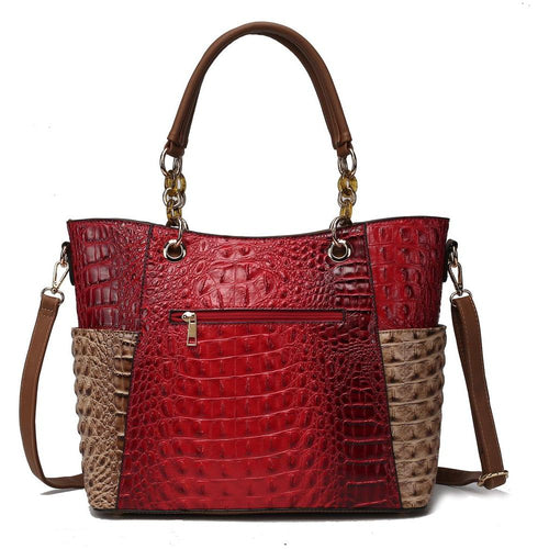 Load image into Gallery viewer, Merlina Faux Crocodile-Embossed Vegan Leather Women Tote Bag
