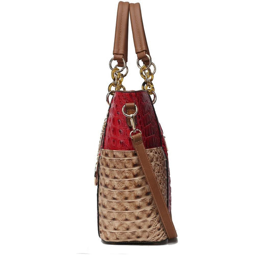 Load image into Gallery viewer, Merlina Faux Crocodile-Embossed Vegan Leather Women Tote Bag
