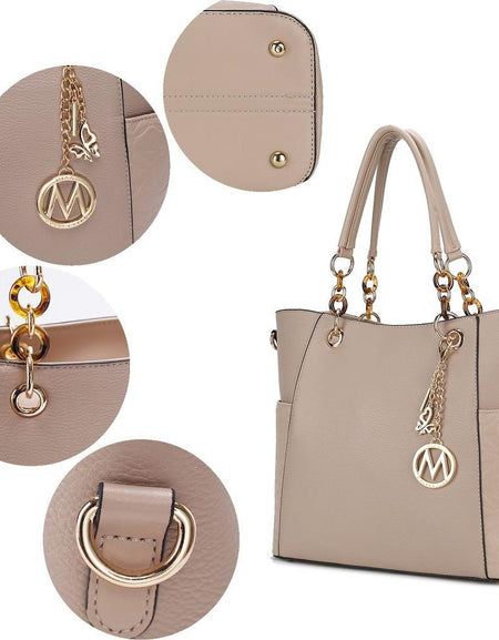 MKF Collection Merlina Embossed Pockets Tote Bag with Wallet