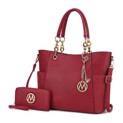 Load image into Gallery viewer, MKF Collection Merlina Embossed Pockets Tote Bag with Wallet
