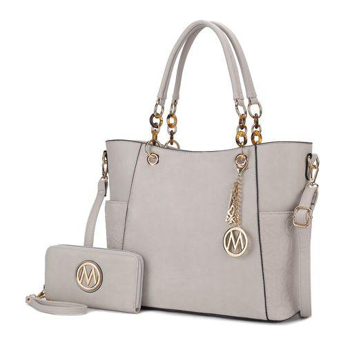 Load image into Gallery viewer, MKF Collection Merlina Embossed pockets Tote Bag with Wallet by Mia K
