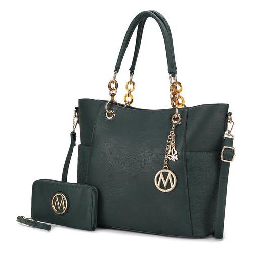 Load image into Gallery viewer, MKF Collection Merlina Embossed pockets Tote Bag with Wallet by Mia K
