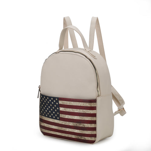 Load image into Gallery viewer, Briella Vegan Leather Women FLAG Backpack
