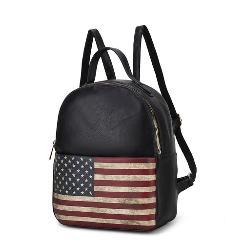 Load image into Gallery viewer, Briella Vegan Leather Women FLAG Backpack
