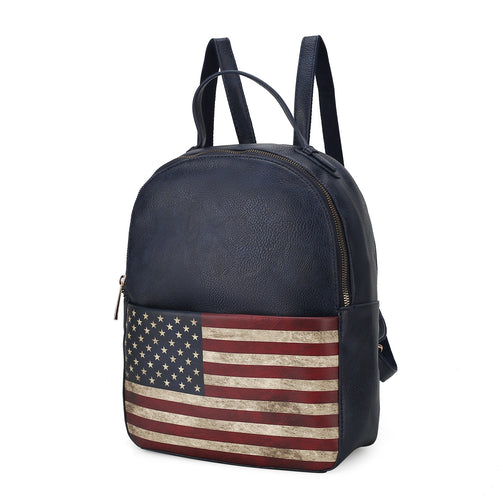 Load image into Gallery viewer, Briella Vegan Leather Women FLAG Backpack
