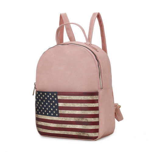 Load image into Gallery viewer, Briella Vegan Leather Women FLAG Backpack
