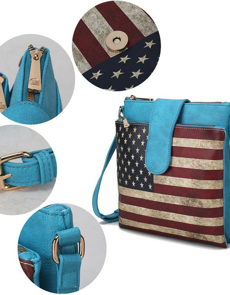 Josephine Vegan Leather Women FLAG Crossbody Bag - A Touch of Elegance