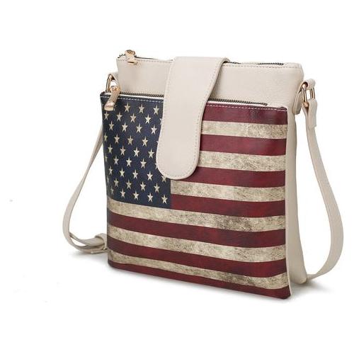 Load image into Gallery viewer, Josephine Vegan Leather Women FLAG Crossbody Bag - A Touch of Elegance
