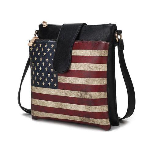 Load image into Gallery viewer, Josephine Vegan Leather Women FLAG Crossbody Bag - A Touch of Elegance
