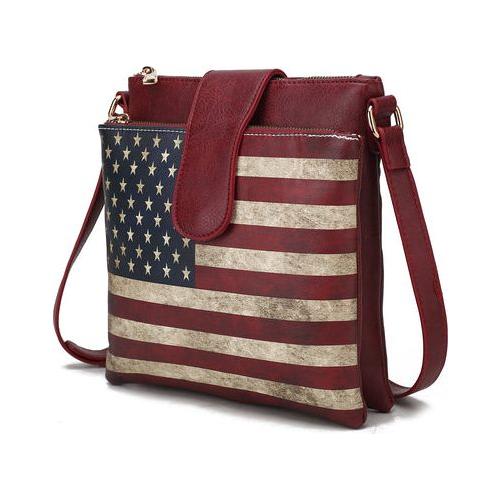 Load image into Gallery viewer, Josephine Vegan Leather Women FLAG Crossbody Bag - A Touch of Elegance
