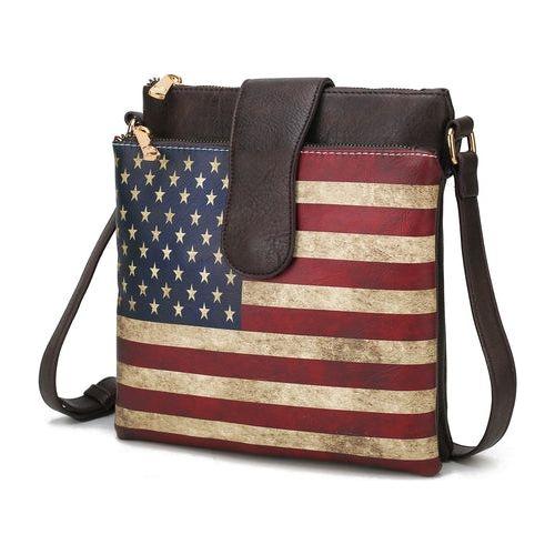 Load image into Gallery viewer, Josephine Vegan Leather Women FLAG Crossbody Bag - A Touch of Elegance
