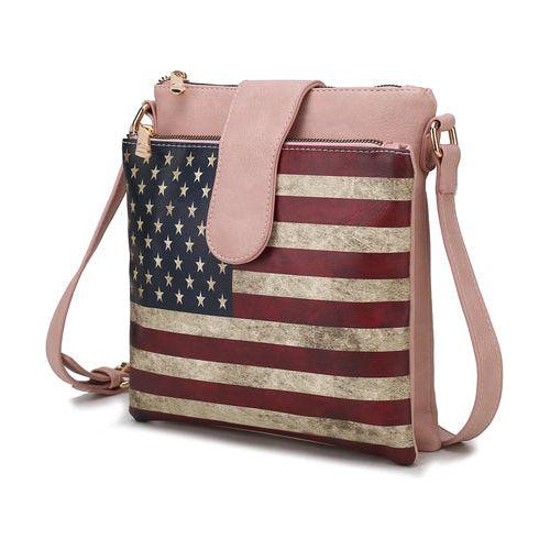 Load image into Gallery viewer, Josephine Vegan Leather Women FLAG Crossbody Bag - A Touch of Elegance
