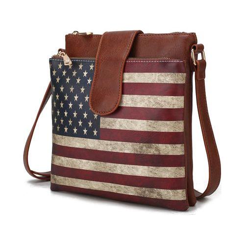 Load image into Gallery viewer, Josephine Vegan Leather Women FLAG Crossbody Bag - A Touch of Elegance
