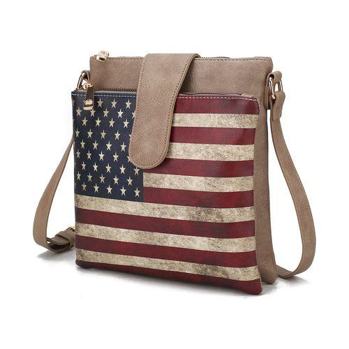 Load image into Gallery viewer, Josephine Vegan Leather Women FLAG Crossbody Bag - A Touch of Elegance
