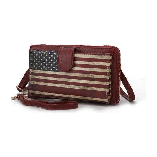 Load image into Gallery viewer, Kiara Smartphone and Wallet Convertible FLAG Crossbody Bag
